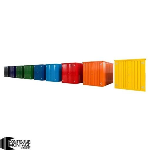 Conteneur Démontable Orange 2 X 2 Mètres – Avec Double Porte
