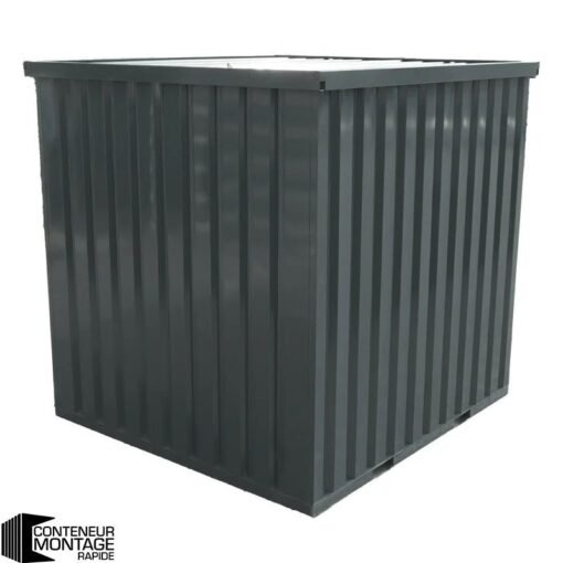 CONTENEURS 4 X 2 M DÉMONTABLES Anthracite  – Avec Double Porte Sur Le Côté 2 Mètres (Petit Côté) – Image 2